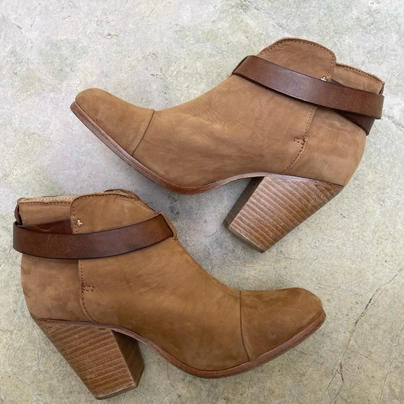 Rag and Bone Harrow Tan suede booties sz 7.5 - Picture 3 of 7